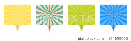 Retro text box collection vector illustration isolated on white Retro text box collection vector illustration isolated on white 104659020