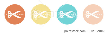 Scissors icon in flat style vector illustration collection Scissors icon in flat style vector illustration collection 104659066