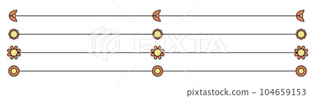 Flower divider collection vector illustration 104659153