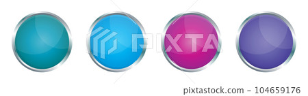 Button with metallic border in realistic style vector illustration Button with metallic border in realistic style vector illustration 104659176