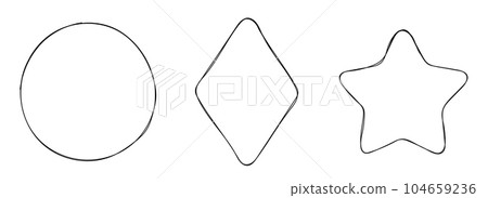 Hand drawn geometrical line frame 104659236