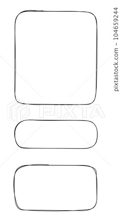 Hand drawn highlighter rectangle vector set Hand drawn highlighter rectangle vector set 104659244