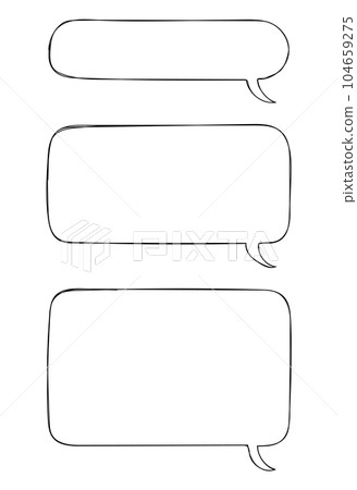 Hand drawn speech bubble vector collection Hand drawn speech bubble vector collection 104659275