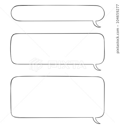 Hand drawn speech bubble vector collection Hand drawn speech bubble vector collection 104659277