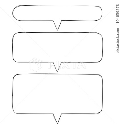 Hand drawn speech bubble vector collection Hand drawn speech bubble vector collection 104659278