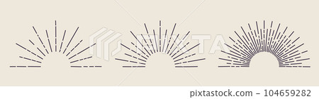 Hand drawn sunburst vector collection Hand drawn sunburst vector collection 104659282