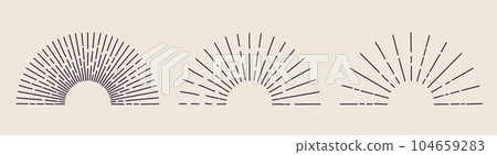 Hand drawn sunburst vector collection Hand drawn sunburst vector collection 104659283