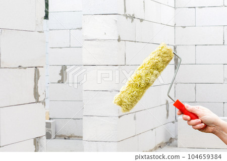 Concept of building and repairing a house. Concept of building and repairing a house. 104659384