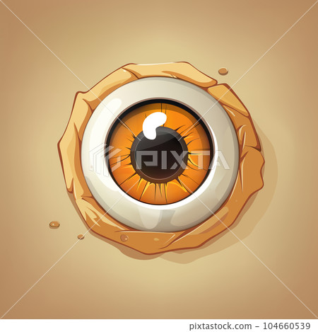 3D Spooky Halloween Eye. Vector Illustration EPS10 104660539