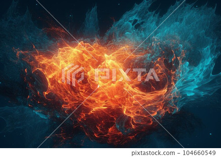 Swirl fire flames. Nature energy. Generate Ai Swirl fire flames. Nature energy. Generate Ai 104660549