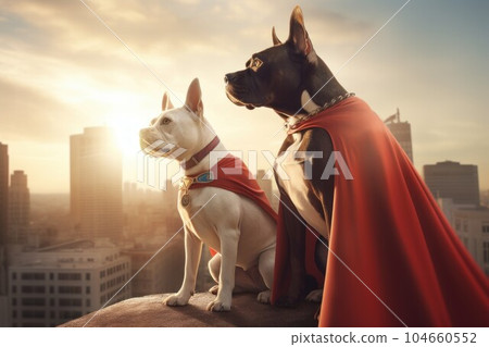 Superpet dogs heroes. Domestic animal. Generate Ai Superpet dogs heroes. Domestic animal. Generate Ai 104660552