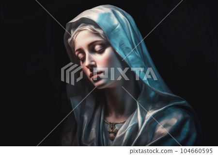 Mary virgin portret. Madonna christ. Fictional person. Generate Ai Mary virgin portret. Madonna christ. Fictional person. Generate Ai 104660595