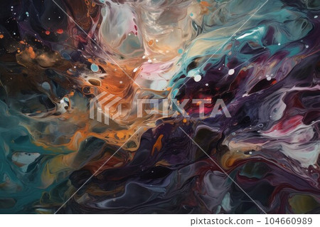 Mystical flowing acrylic. Liquid splash. Generate Ai Mystical flowing acrylic. Liquid splash. Generate Ai 104660989