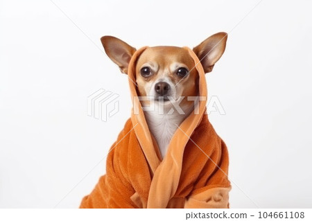 Cute dog bathrobe. Pamper tower. Generate Ai Cute dog bathrobe. Pamper tower. Generate Ai 104661108