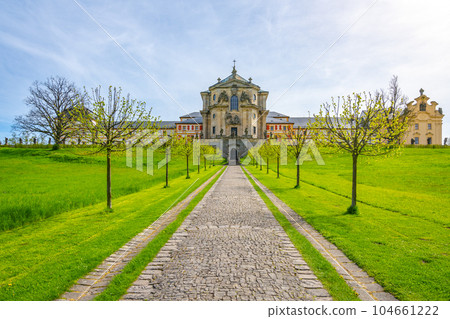 Access path with alley to Kuks baroque hospital complex, Czech Republic 104661222