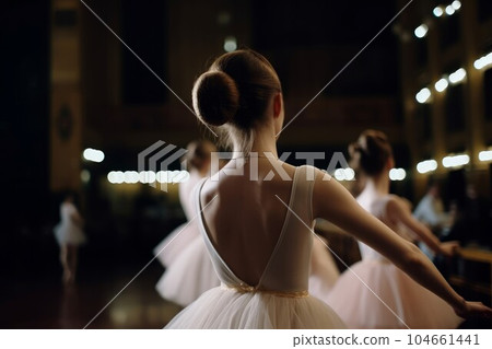 Ballerinas theater dance. Little scene. Fictional person. Generate Ai Ballerinas theater dance. Little scene. Fictional person. Generate Ai 104661441