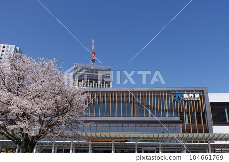 Hokuriku Shinkansen Fukui Station under construction April 2023 Hokuriku Shinkansen Fukui Station under construction April 2023 104661769