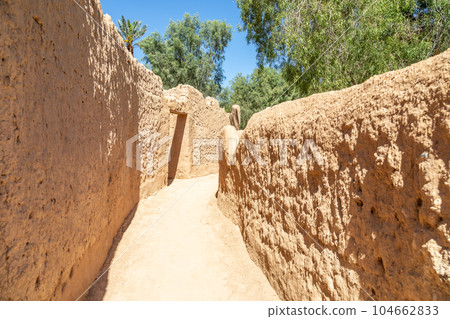 Al Ula ruined old town street, Saudi Arabia Al Ula ruined old town street, Saudi Arabia 104662833
