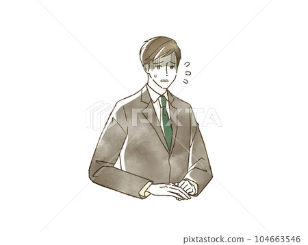 A man in a suit in shock A man in a suit in shock 104663546