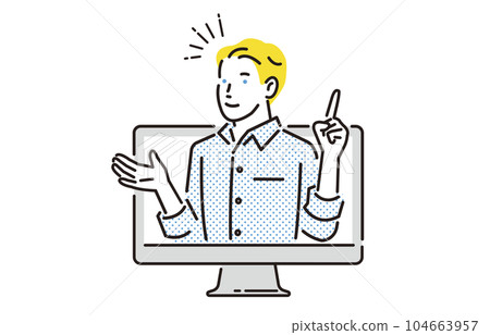 People Online English conversation and foreign male instructors 104663957