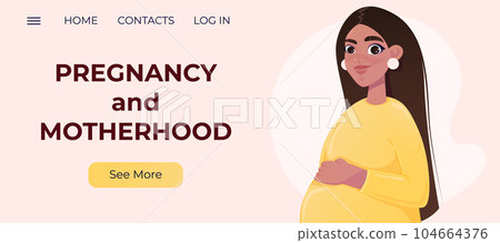 beautiful pregnant woman landing page 104664376