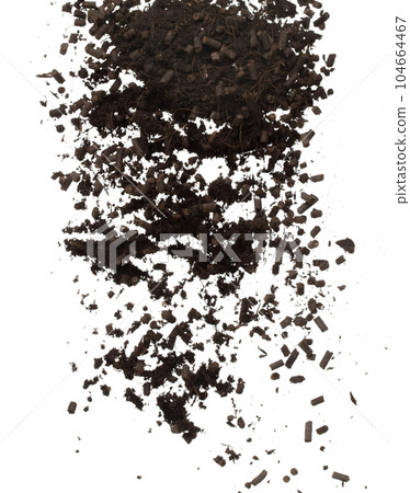 Fertilizer Organic mixed soil fly fall explosion, tube compost fertilizer soil for planting float in air. Organic fertilizer soil throw in mid air. White background isolated high speed freeze motion Fertilizer Organic mixed soil fly fall explosion, tube compost fertilizer soil for planting float in air. Organic fertilizer soil throw in mid air. White background isolated high speed freeze motion 104664467