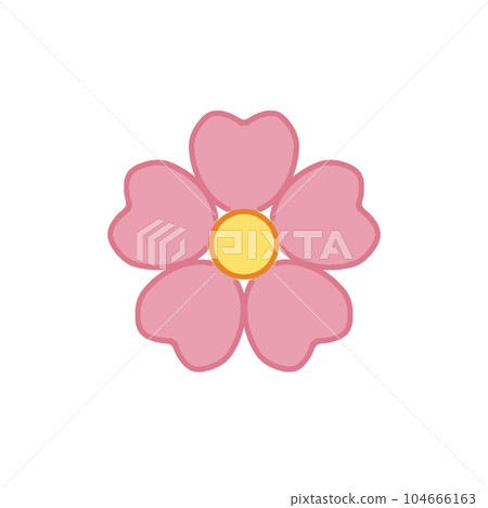 pink flower isolated on white background 104666163