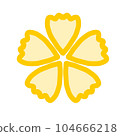 pink ribbon icon with cross symbol 104666218