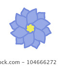 paper sticker on white background flower 104666272