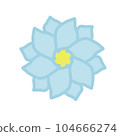 paper sticker on white background flower 104666274