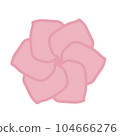 pink ribbon isolated on white background 104666276