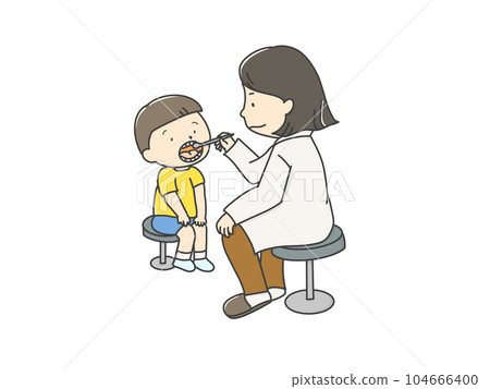 Dental examination child 104666400