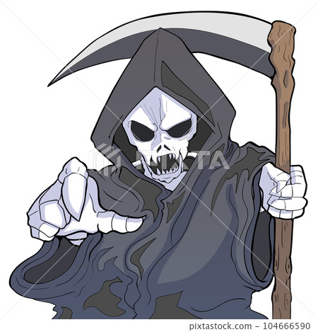 Illustration of a skeleton death god - Stock Illustration