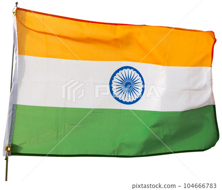 Flag of India on white background Flag of India on white background 104666783
