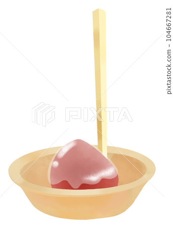 水彩畫的杏糖插圖 水彩畫的杏糖插圖 104667281