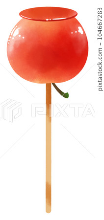 水彩畫的糖蘋果插圖 水彩畫的糖蘋果插圖 104667283