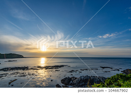 岡崎日落展望台 青森西海岸 岡崎海灘 日落 104667902