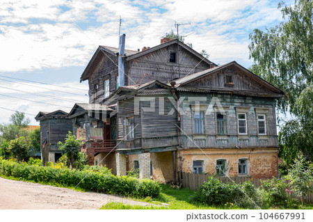 Former mansion of the Nelubovs of the 19th century. Russian wooden architecture 104667991