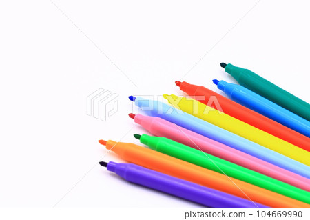 Image of color pens, markers, felt-tip pens 104669990