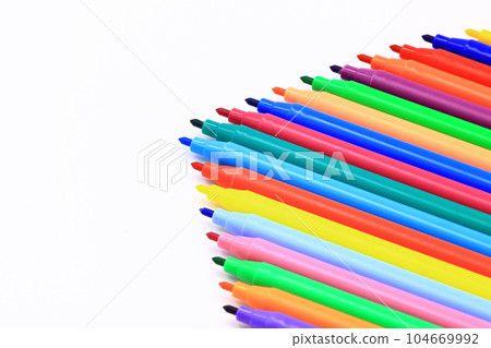 Image of color pens, markers, felt-tip pens Image of color pens, markers, felt-tip pens 104669992