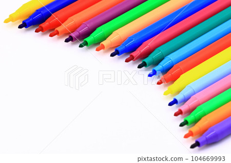 Image of color pens, markers, felt-tip pens 104669993
