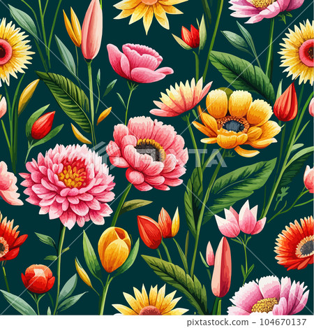 Floral pattern background. Spring design decorative texture. Wallpaper. Cute Floral pattern background. Spring design decorative texture. Wallpaper. Cute 104670137