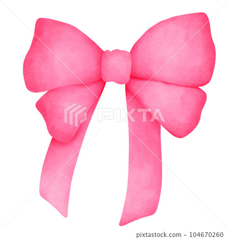 pink bow watercolor pink bow watercolor 104670260