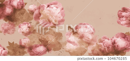 Large pink peony or rose flowers, can be used as greeting card, wedding Large pink peony or rose flowers, can be used as greeting card, wedding 104670285