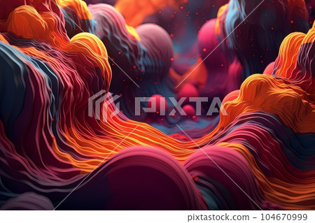 Futuristic background, textures with blue, pink and orange gradient waves AI Futuristic background, textures with blue, pink and orange gradient waves AI 104670999