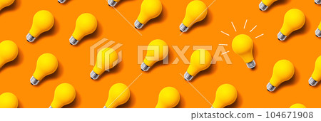 One out unique idea light bulb concept 104671908