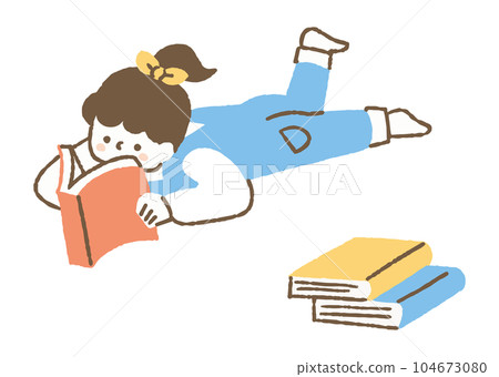 一個瘋狂讀書的女孩_color 一個瘋狂讀書的女孩_color 104673080