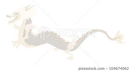 Vector illustration of flying white dragon and silver dragon Vector illustration of flying white dragon and silver dragon 104674062