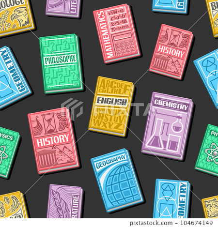 Vector Textbook Seamless Pattern 104674149