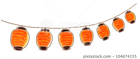 Lantern garland _ rising right _ red lantern Lantern garland _ rising right _ red lantern 104674155
